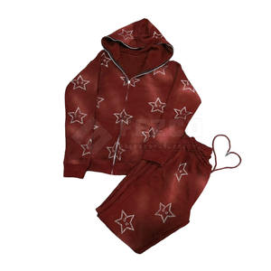 Survêtement d'hiver pour homme avec logo personnalisable, 100% coton, respirant, séchage rapide, doublure en polaire chaude, taille élastique, motif uni - Product Image 3