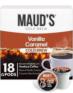 Capsules de café froid aromatisées à la vanille et au caramel de Maud, 18 unités, café torréfié foncé en portions individuelles - Product Image 6
