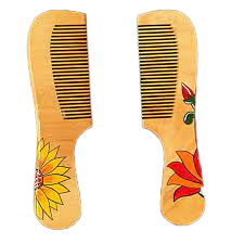 หวีไม้ทาสีด้วยมือบนรถบรรทุกหวีไม้ทาสีด้วยมือหวีผมศิลปะรถบรรทุกระดับพรีเมี่ยม - Product Image 4