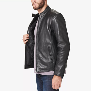 New Design <b>Men's</b> High Street Style Winter <b>Jacket</b> OEM ODM <b>Light</b> Weight Sheep Skin Leather <b>jacket</b> for <b>men</b> - Product Image 5