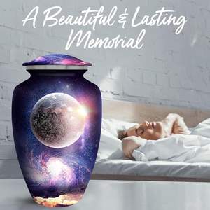 โกศเพลิงศพกาแล็กซี่สีน้ําเงินสําหรับเถ้ามนุษย์ผู้ใหญ่ชายและหญิง - โกศฝังศพสําหรับเถ้ามนุษย์ผู้ใหญ่ - เกียรติยศคนที่คุณรัก - Product Image 4