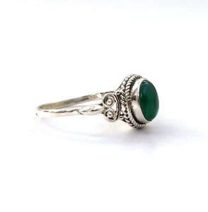 Anillo de plata de ley 2023 con gema de ónix verde, anillo de Plata de Ley 925 de último diseño, novedad de 925 - Product Image 2