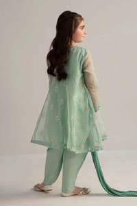 Đáng Yêu Pakistan Đảng Mặc Cho Trẻ Em Cô Gái Với Sequin Chỉnh Trang Và Lớp <span class=keywords><strong>Net</strong></span> Thiết Kế Áo Dài - Product Image 5