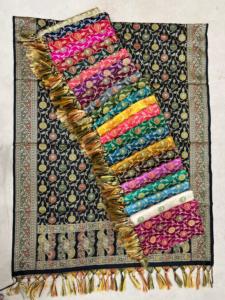 Trendy Banarasi Silk Dupatta Collection with Golden Zari Work Perfect Match for Salwar Kameez Kurti and <b>Wedding</b> Functions - Product Image 2