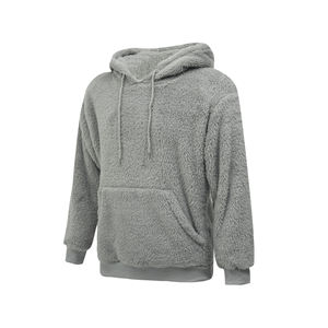 <b>Men</b> Sherpa <b>Hoodie</b> 100% <b>Thick</b> Cotton Fabric Solid Color Top Quality <b>Mens</b> Streetwear Sherpa Hoodies for <b>Men</b> Sale Price - Product Image 4