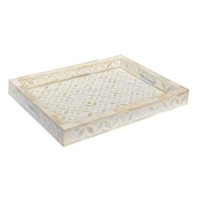 Elegante bandeja de incrustaciones de cuerno y hueso hecha a mano, elegante acento decorativo, perfecta para servir y decorar el hogar - Product Image 5