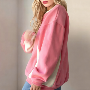 Sudadera Personalizada de Mujer para Invierno, Tejida, de Alta Calidad, de Algodón Suave y Felpa Ecológica, con Logotipo Frontal Estampado por Transferencia de Calor - Product Image 3