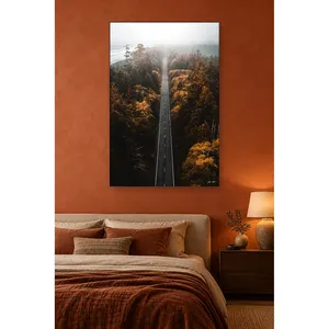 Impression sur toile Fida Foggy Road Through Autumn Forest - Product Image 5