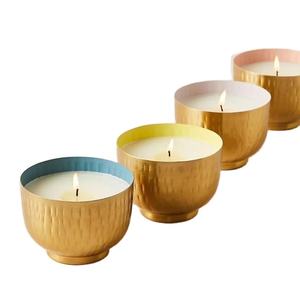 Forma de copa de Metal personalizado colorido decoración del hogar Festival uso Navidad decoración vela tarro recipiente de alta calidad - Product Image 1