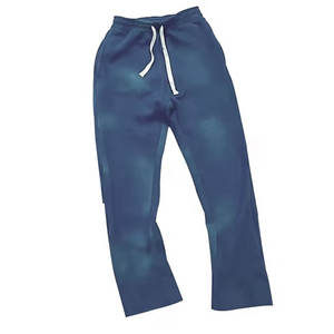 Conjunto de pantalones de chándal de entrenamiento de gran tamaño de lana lavado con ácido de alta calidad para hombres logotipo personalizado diseño frontal transpirable y plano - Product Image 1