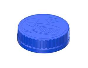 Tapón de Botella de HDPE Ecológico de Color Azul Blanco de 100 ml con Tapa de Rosca Abatible de Colores para Botellas de Cuidado Personal y Cosméticos - Product Image 4