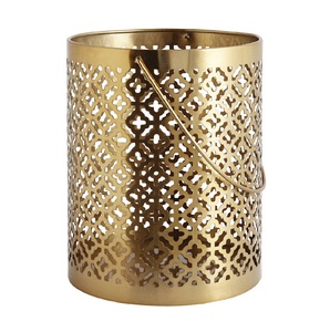 Bougeoir personnalisable en aluminium fait à la main pour la décoration de la maison et du mariage avec finition dorée en gros - Product Image 1