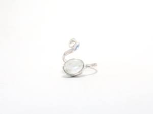 Precioso anillo de cuarzo de cristal clásico de Plata de Ley 925, diseñador en espiral de moda, joyería de ajuste inspirada en fiesta ecológica - Product Image 3