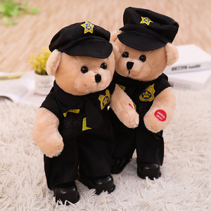 Police Bear Interactive Musical Bear Customization Logo Plush Toys <strong>Teddy</strong> Bear Stuffed Animal - Product Image 6