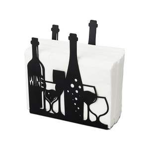 Nouveauté Porte-serviettes en fer noir Support à mouchoirs pour la maison Salon Bureau Porte-serviettes décoratifs - Product Image 1