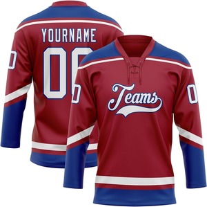 Venta al por mayor por encargo de calidad profesional OEM sublimación impresión Durable transpirable de secado rápido de tela de hockey sobre hielo Jersey - Product Image 1