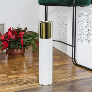 CYL0420GW - Cylindre en céramique blanche avec dessus doré - 20 - Product Image 5