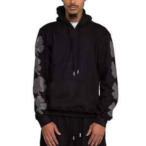 Sweat à capuche pour homme de haute qualité, nouveau design personnalisé, hiver, strass, respirant, doux, polaire, polyester/coton, séchage rapide - Product Image 1