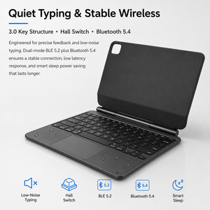 <span class=keywords><strong>Funda</strong></span> con Teclado Magnético Flotante para Tablet, Estilo Mágico Personalizado, con Panel Táctil de Vidrio, Cuerpo de Aleación y Control Multigestual - Product Image 3