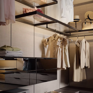 Armoire murale de style européen en bois sur mesure JY Project pour chambre à coucher vietnamienne, dressing, maison, hôtel, appartement, villa - Product Image 5