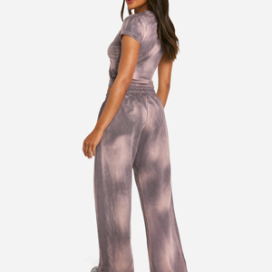 2025 Top Trending High Quality Women Oversized Elastic Waist Flat Front 100% Cotton <b>Fleece</b> <b>Trousers</b> Pants for Winter - Product Image 3