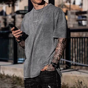 Nouvel Arrivage T-shirt Personnalisé Oversize Vintage Délavé à l'Acide Streetwear Basique Décontracté Ample - Product Image 6