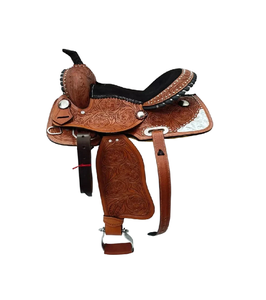 Selles de course occidentales et anglaises en cuir véritable de qualité supérieure pour l'équitation - Product Image 1