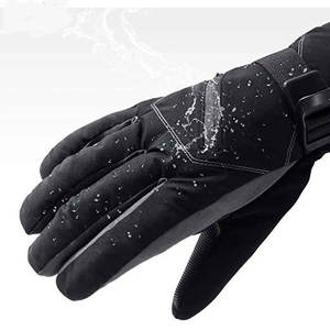 Gants de ski thermiques d'hiver personnalisés unisexes, imperméables, coupe-vent, anti-neige, mitaines chauffantes en cuir pour hommes et femmes - Product Image 6