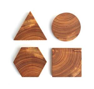 Artistic Designs Personalized Smiley Wooden coaster Non <b>Slip</b> <b>Anti</b> Skid <b>Mats</b> & Pads Multi Functional Coasters Wholesale Rates - Product Image 5