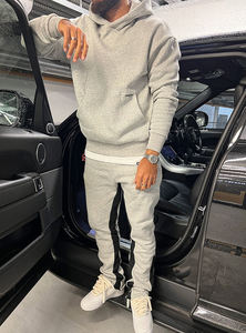 Pantalones de Jogger Unisex de alta calidad, pantalones de chándal para hombre, logotipo personalizado bordado, pierna recta, forro polar, cordón, cierre de cintura elástica - Product Image 3