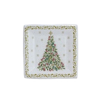 Fournisseur direct pour une assiette en papier jetable moderne de 7 pouces Assiette à dessert carrée résistante à l'huile pour les fêtes de Noël Supermarché