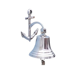 Shinny Polished <b>Nautical</b> Ship Anchor Bell Handcrafted Cast Aluminium Wall <b>Decor</b> Bells Wholesale Price Wall Decorative New Bells - Product Image 1