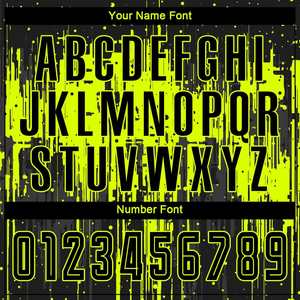 Maillot de sport personnalisé en sublimation, jaune fluo et noir, imprimé graphique, manches courtes, respirant, uniforme d'équipe, nom et numéro - Product Image 2