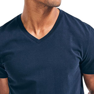 Camisetas de Cuello en V para Hombre, Material de Algodón Transpirable, Ropa Casual, Servicio ODM Personalizado, Camisetas para Hombre Más Vendidas en Grandes Cantidades - Product Image 6