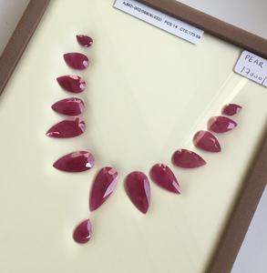 173,59 quilates rubí Mozambique pera facetada corte piedra diseño calentado para joyería fina Fabricación de piedras preciosas naturales - Product Image 4