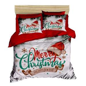 Parure de lit double moderne à imprimé numérique festif de Noël 200x220cm en coton Ranforce pour usage domestique - Product Image 5