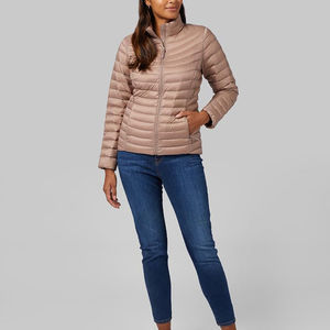 Vestes matelassées à col montant avec fermeture à glissière Vestes matelassées personnalisées OEM Vestes doudounes à la mode directement en usine Vestes personnalisées - Product Image 3