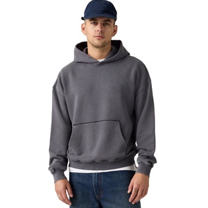 Sudadera Corta Urbana para Hombre, 490 GSM, Felpa de Algodón, Gruesa y Cálida, Sudadera Corta de Invierno, Moda, Fabricante OEM, Marca Privada - Product Image 2