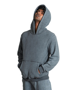 Sudadera con Capucha Extra Grande para Hombre, 100% Algodón, Estilo Vintage, con Cremallera en Relieve, Degradado, Lavado Ácido, Bordado con Piedras para Invierno - Product Image 2