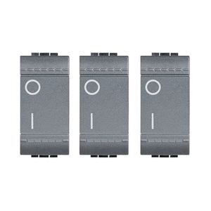 Interruttore bipolare luce vivente antracite Set 3 pezzi L4002N - Product Image 1
