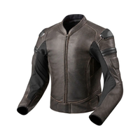 Veste de course moto en cuir véritable personnalisable - Imperméable et coupe-vent, manches longues, coupe ajustée