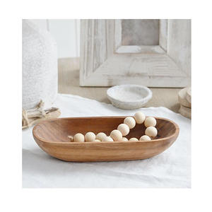 Vente en gros meilleur bol à pâte en bois de manguier personnalisé finition naturelle maison cuisine salade bol à fruits décoration de table de mariage assiettes plats - Product Image 5