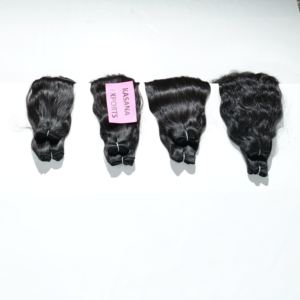 Cuticule alignée non traitée 100% naturel vierge brut indien faisceau femmes noires traitement aucune vague profonde Extensions de cheveux humains - Product Image 4