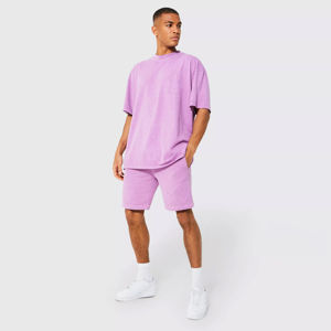 Ensemble t-shirt short d'été deux pièces pour hommes, 100% coton, séchage rapide, style de rue, toutes tailles. - Product Image 6