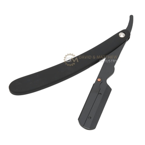 Afeitadora recta manual de acero inoxidable ligera al por mayor con diseño plegable para barberos - Product Image 4