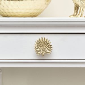 Poignée de tiroir en laiton élégante en forme de feuille, quincaillerie décorative pour meubles, inspiration nature, vente en gros - Product Image 2