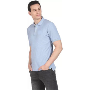 Ligne noire pour col polo T-shirts en coton pour hommes T-shirt solide respirant Logo broderie imprimé hommes pour polos - Product Image 5