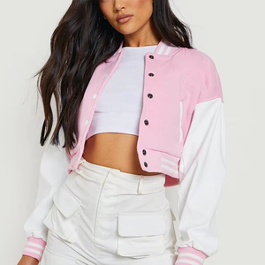 Chaqueta corta para mujer personalizada con precio al por mayor de alta calidad, top de invierno personalizable con algodón, superventas - Product Image 5