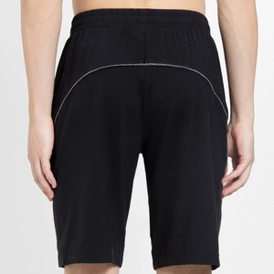 Pantalones cortos de compresión personalizados para hombre, ropa deportiva de poliéster transpirable para correr, entrenamiento de sudor, Fitness, negro sólido - Product Image 3