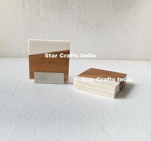 High-End Natural <b>Black</b> Marble Stone <b>Coasters</b> Durable Stylish Functional Mats Pads Classic Home & Office Tabletop Decorative Item - Product Image 5